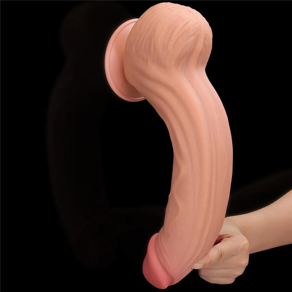 Dvojvrstvové dildo King Size Sliding Skin 12" – Obrázok 9