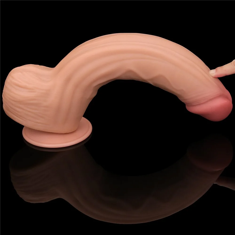 Dvojvrstvové dildo King Size Sliding Skin 12" – Obrázok 11