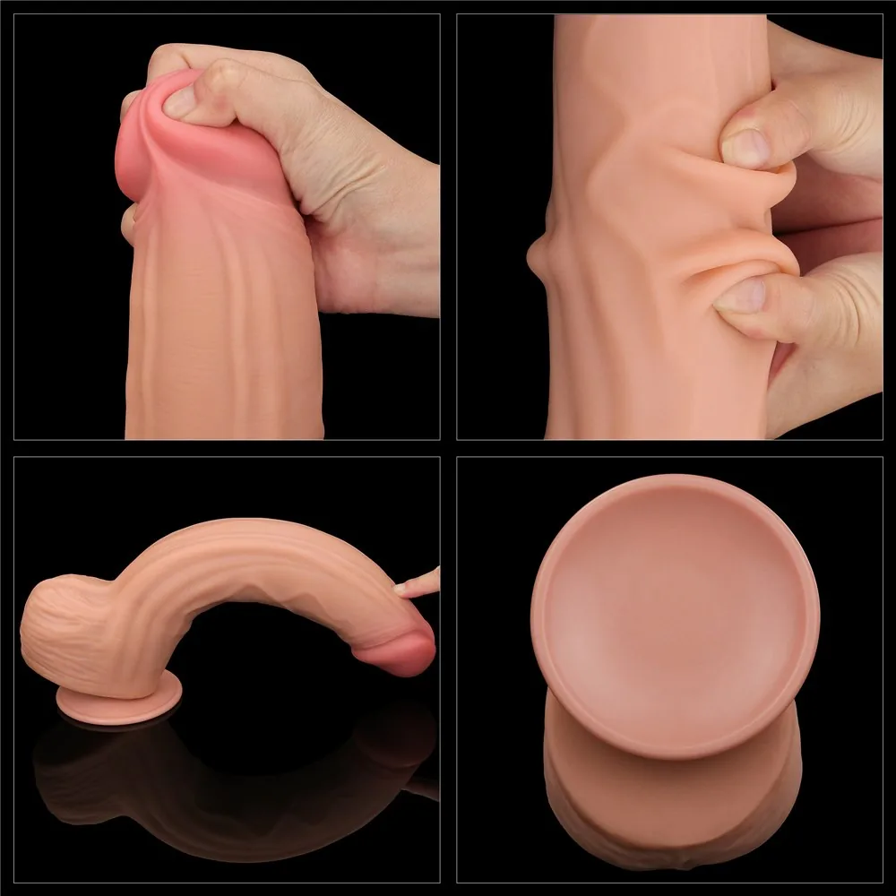 Dvojvrstvové dildo King Size Sliding Skin 12" – Obrázok 21