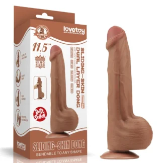 Dvojvrstvové dildo King Size Sliding Skin 11,5"