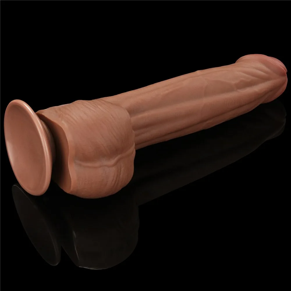 Dvojvrstvové dildo King Size Sliding Skin 11,5" – Obrázok 5