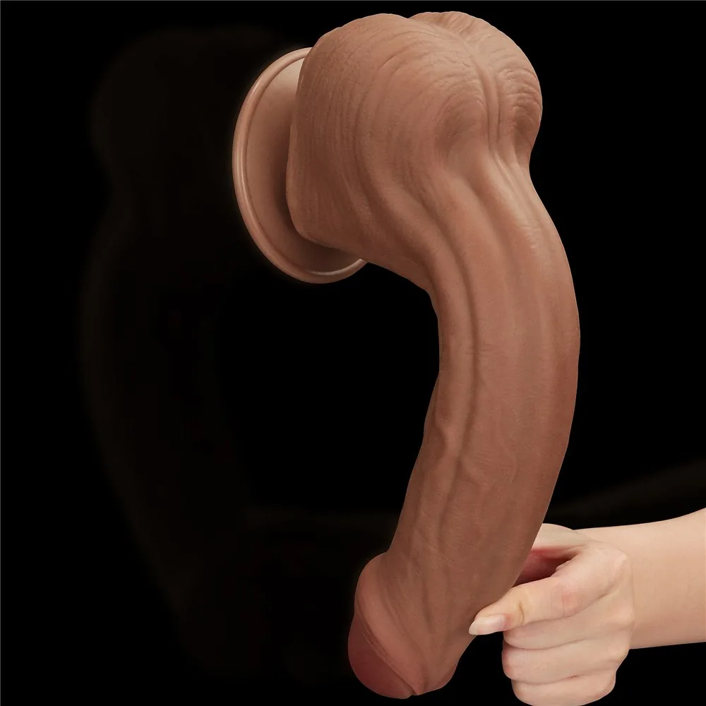Dvojvrstvové dildo King Size Sliding Skin 11,5" – Obrázok 10