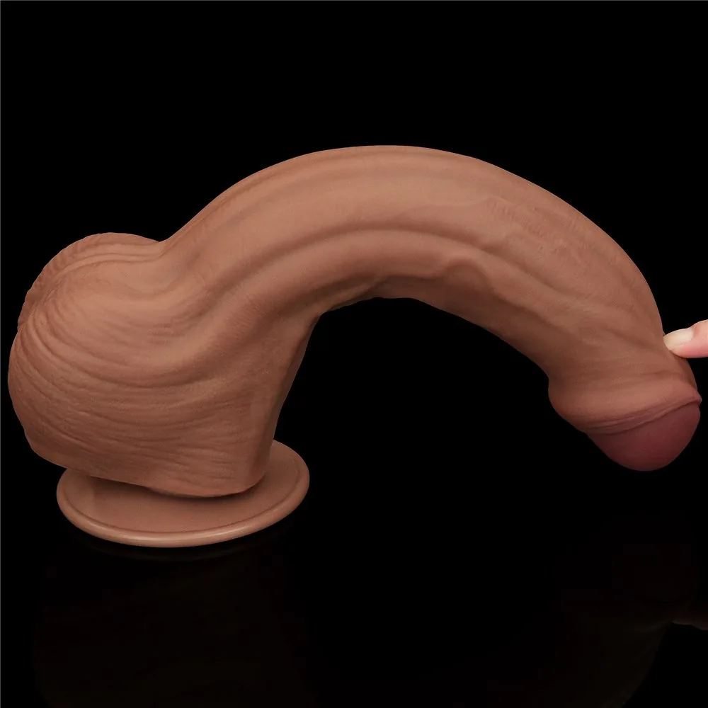 Dvojvrstvové dildo King Size Sliding Skin 11,5" – Obrázok 12