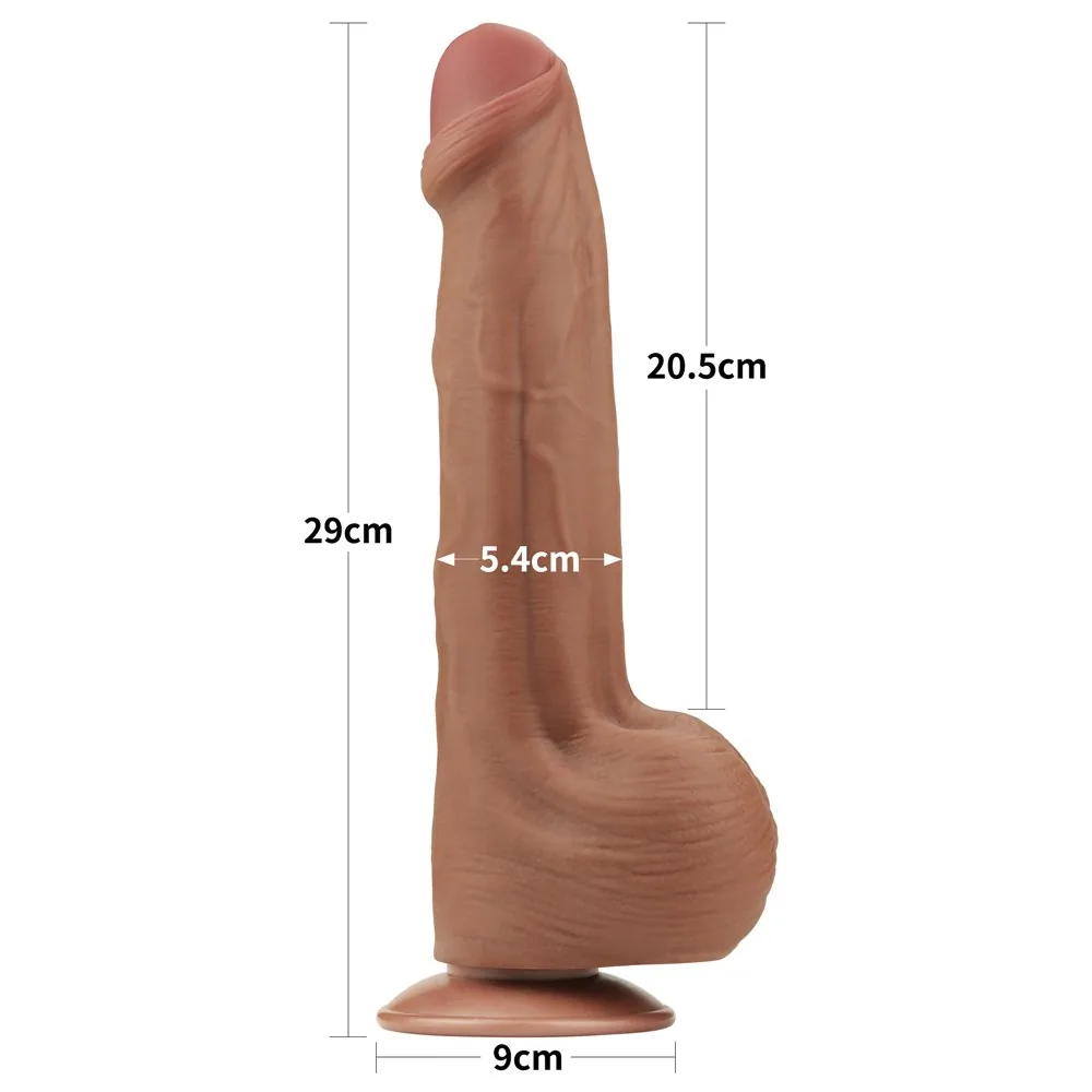 Dvojvrstvové dildo King Size Sliding Skin 11,5" – Obrázok 19