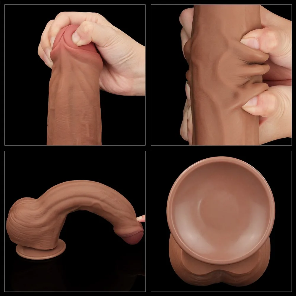Dvojvrstvové dildo King Size Sliding Skin 11,5" – Obrázok 21
