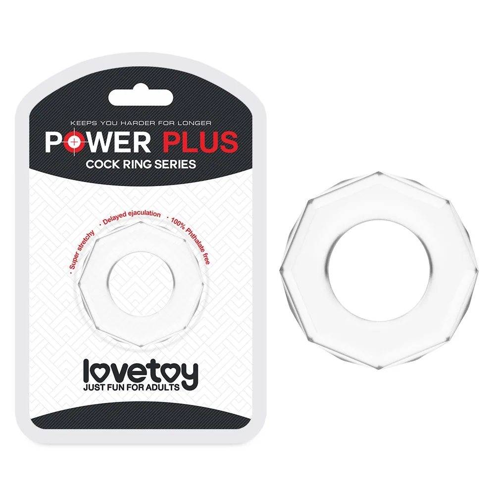 Erekčný krúžok Power Plus (priehľadný)