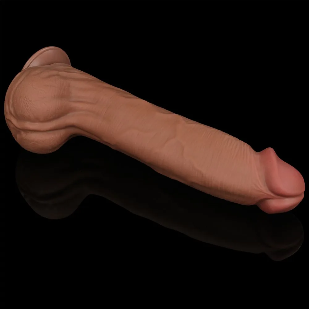 King Sized Sliding Skin – dvojvrstvové dildo 14'' – Obrázok 4