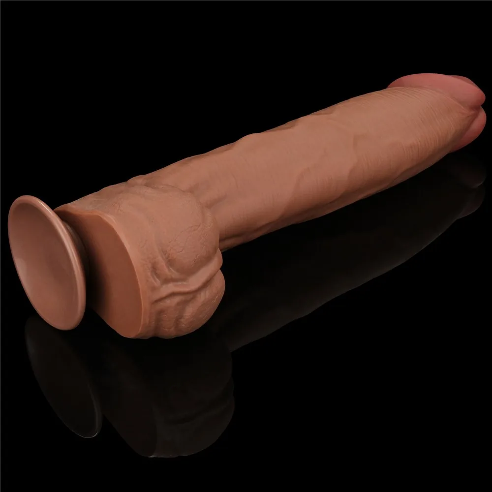 King Sized Sliding Skin – dvojvrstvové dildo 14'' – Obrázok 5