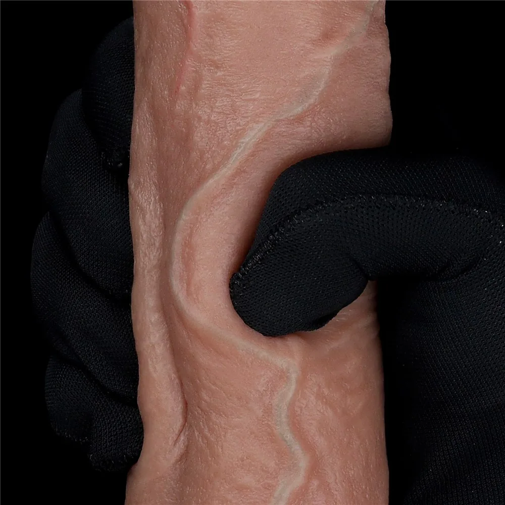 Dvojvrstvové silikónové dildo 8,5'' – Obrázok 12