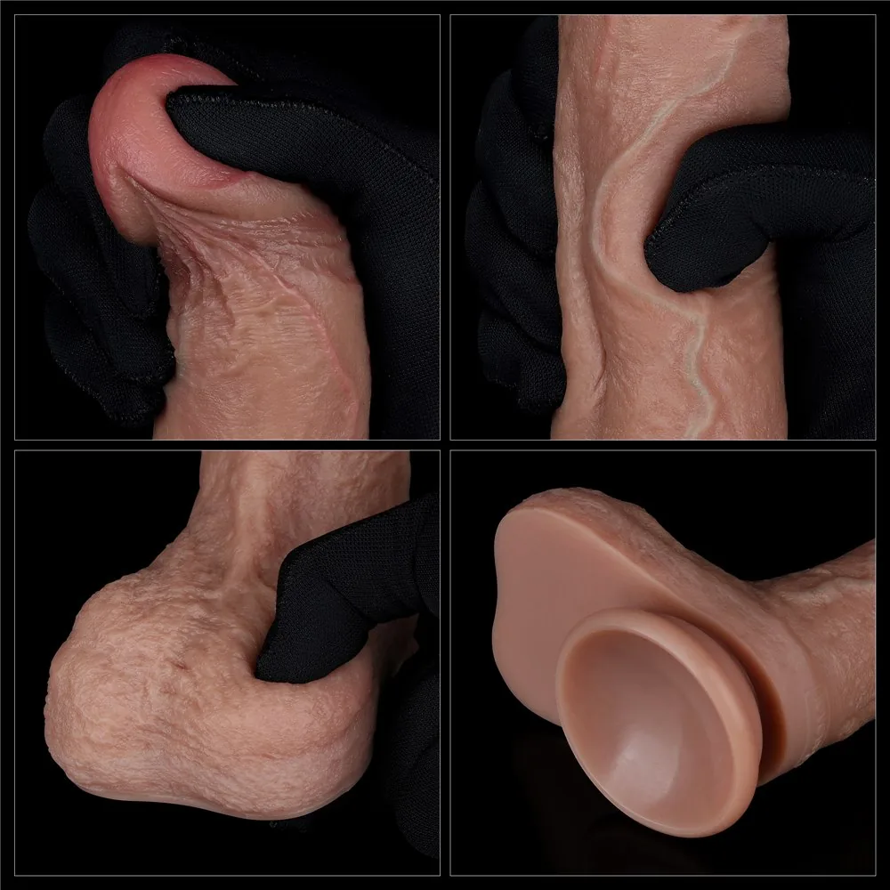 Dvojvrstvové silikónové dildo 8,5'' – Obrázok 15