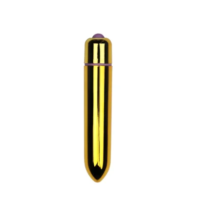Mini vibrátor X-Basic Bullet Long 10 rýchlostí, zlatý