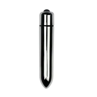 Mini vibrátor X-Basic Bullet Long 10 rýchlostí, strieborný