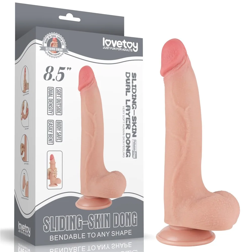Dildo 8,5'' Sliding Skin Dual Layer Dong