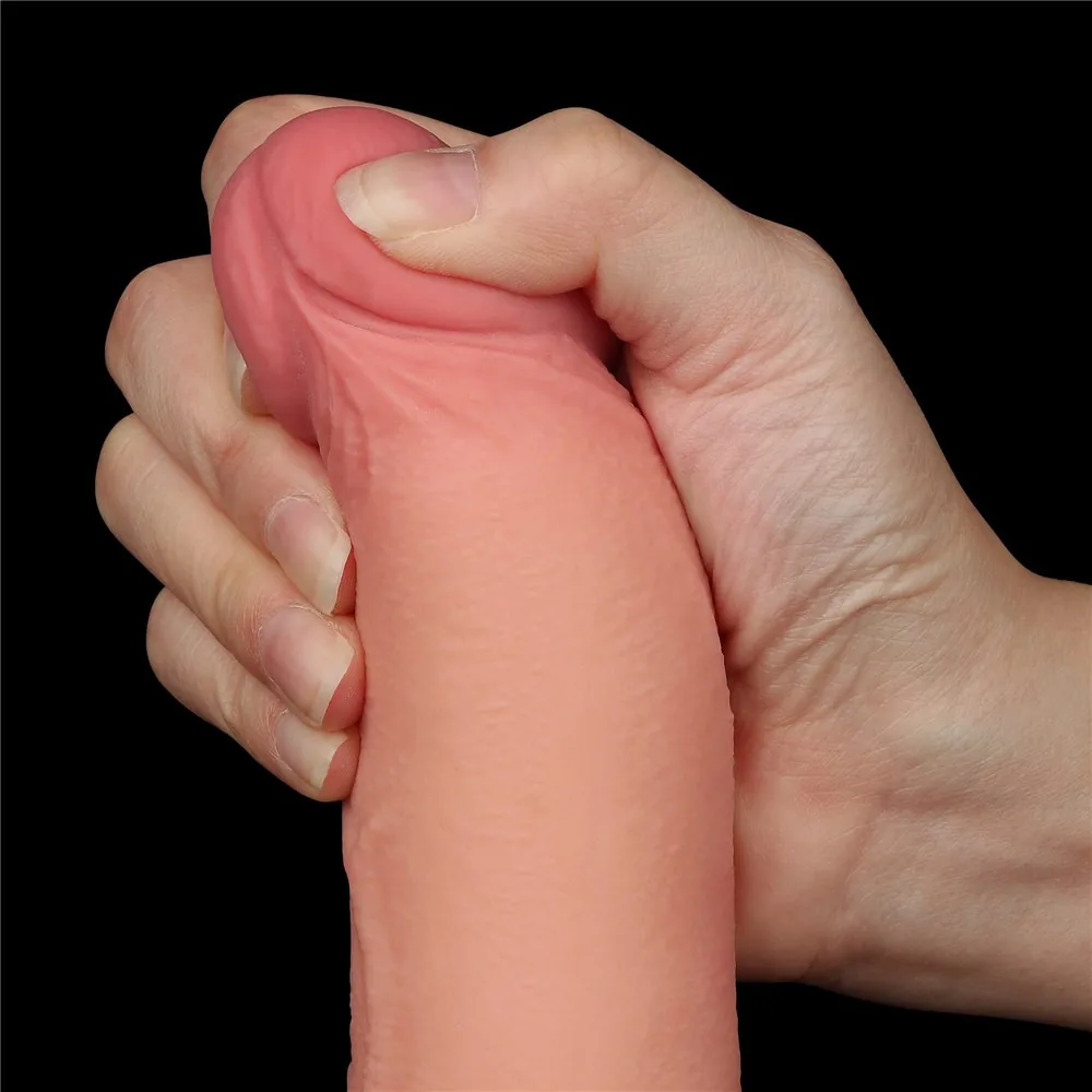 Dildo 8,5'' Sliding Skin Dual Layer Dong – Obrázok 12