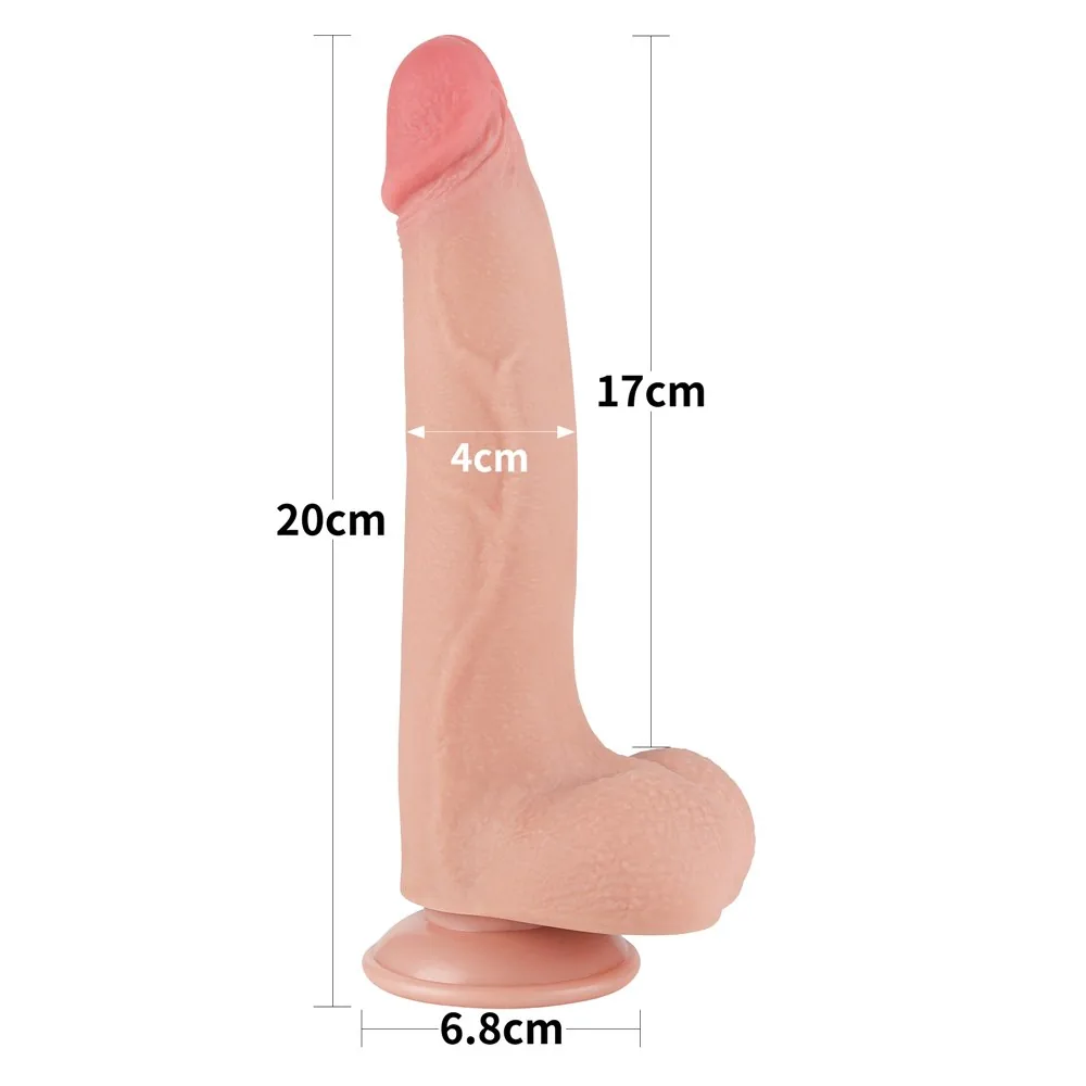 Dildo 8,5'' Sliding Skin Dual Layer Dong – Obrázok 15
