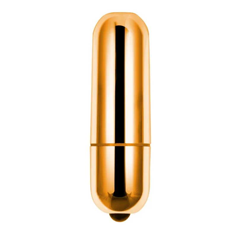 Mini vibrátor X-Basic Bullet Mini 10 rýchlostí, zlatý