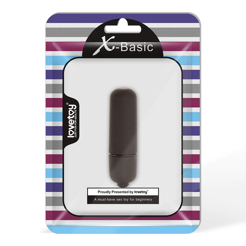 Mini vibrátor X-Basic Bullet Mini 10 rýchlostí, čierny