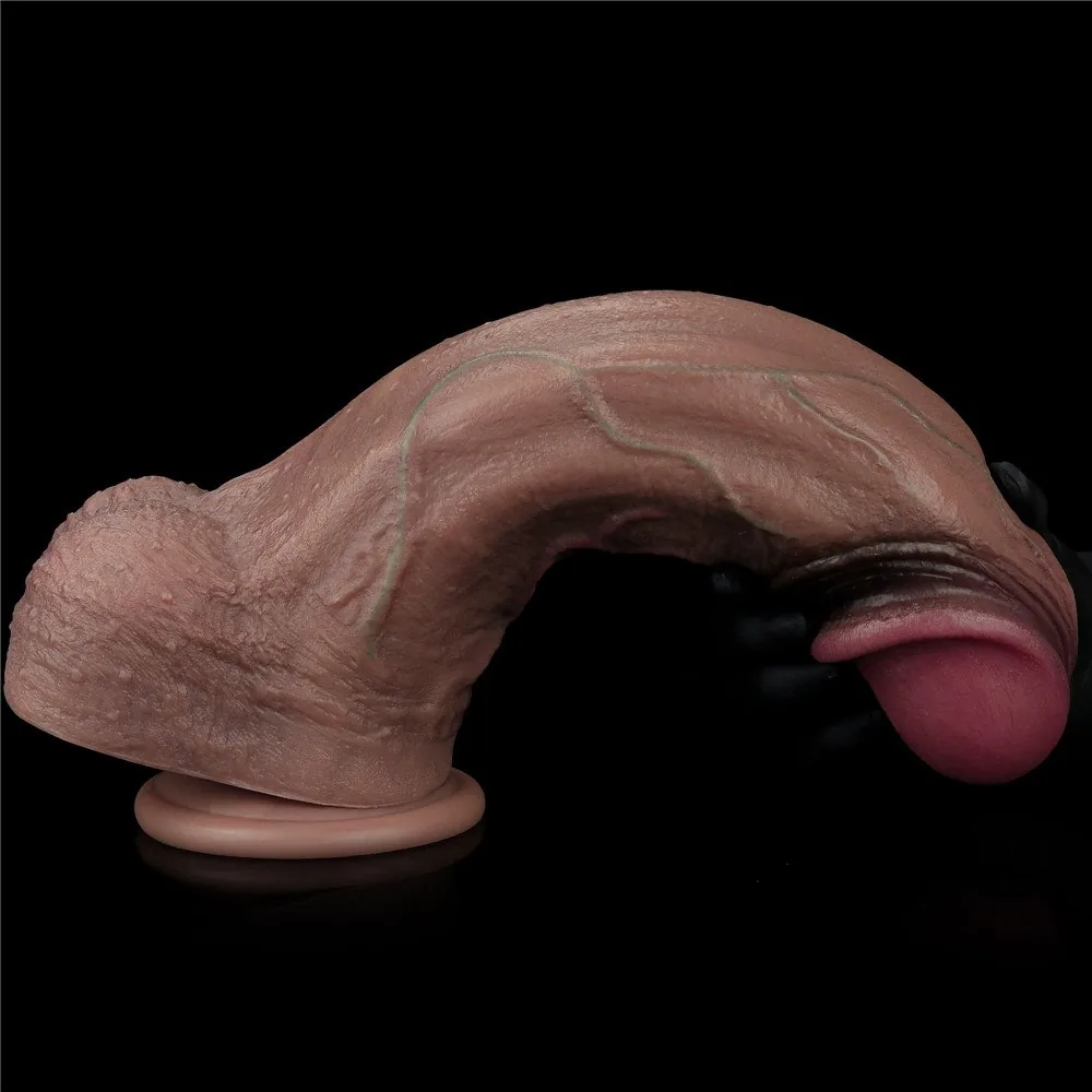 Dildo XXL 13" dvojvrstvový silikón – Obrázok 11