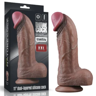 Dildo XXL 11" dvojvrstvový silikón