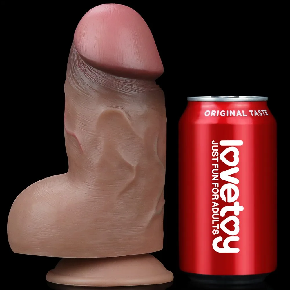 Dildo 7" dvojvrstvový platinový silikón – Obrázok 5