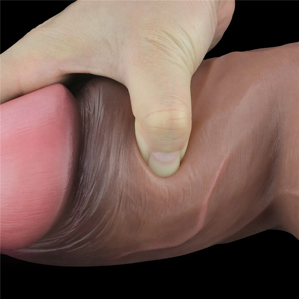 Dildo 7" dvojvrstvový platinový silikón – Obrázok 13