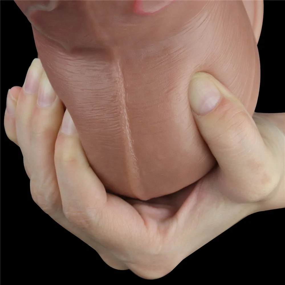 Dildo 7" dvojvrstvový platinový silikón – Obrázok 15