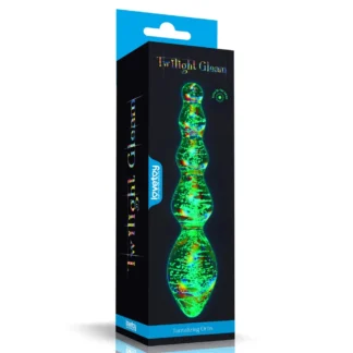 Sklenené dildo Twilight Gleam – svietiace v tme