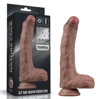 Dvojvrstvové silikónové dildo 8,5''