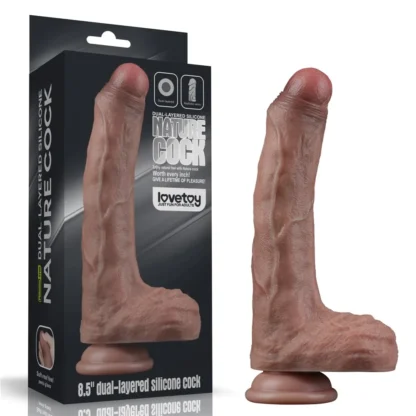 Dvojvrstvové silikónové dildo 8,5''