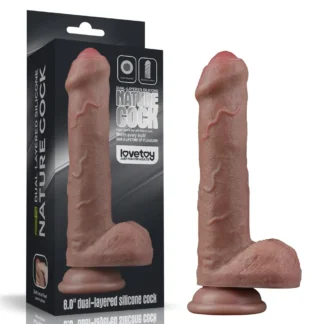Dvojvrstvové silikónové dildo 8''