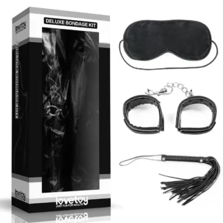BDSM bondage súprava – maska, flogger a putá
