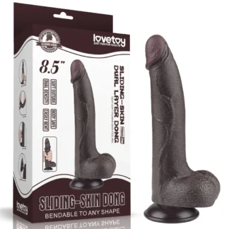 Realistické dildo Sliding Skin Dual Layer 8,5'' čierne