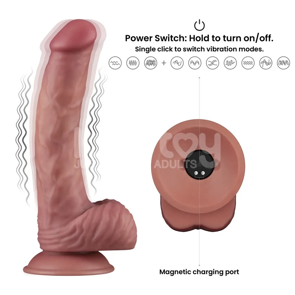 Lovetoy Dual Density Power Cock 9'' – realistický vibrátor – Obrázok 16