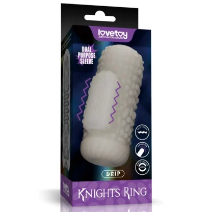 Lovetoy Knights Ring – vibračný návlek 2v1, kvapky