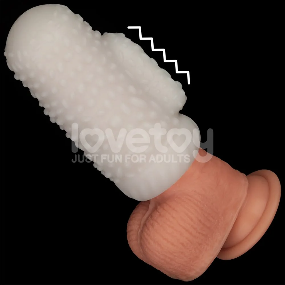 Lovetoy Knights Ring – vibračný návlek 2v1, kvapky – Obrázok 11
