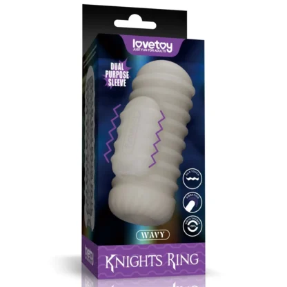 Lovetoy Knights Ring – vibračný návlek 2v1, vlnky