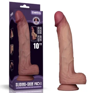 Dildo Sliding Skin Pro II 10" dvojvrstvové silikónové