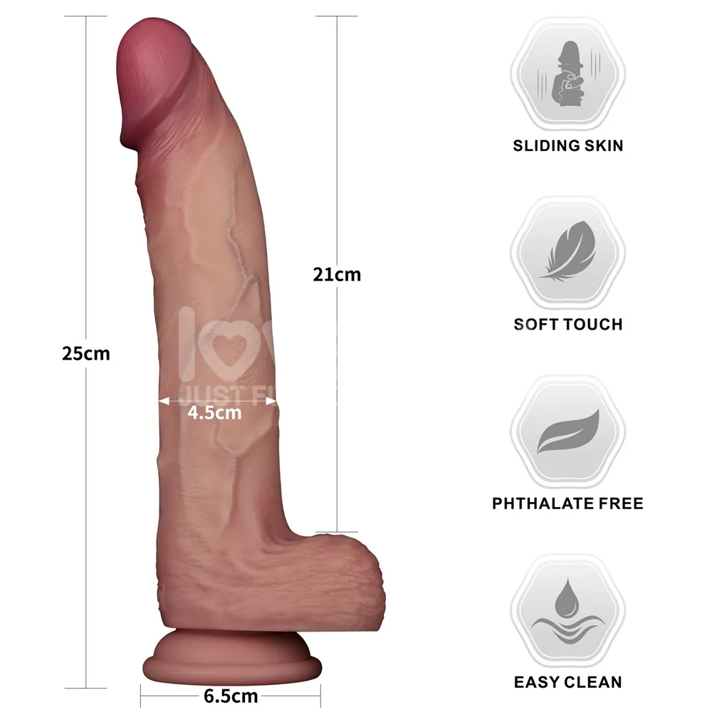 Dildo Sliding Skin Pro II 10" dvojvrstvové silikónové – Obrázok 2