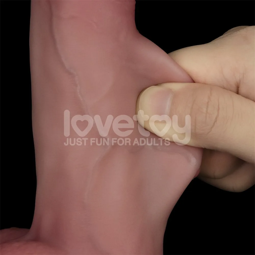 Dildo Sliding Skin Pro II 8" dvojvrstvové silikónové – Obrázok 11