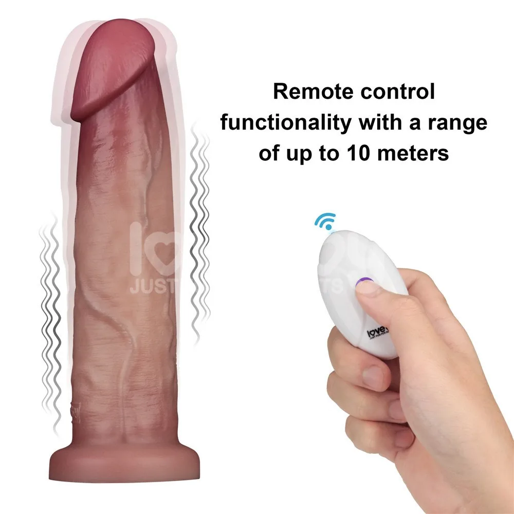 Vibračné dildo Sliding Skin Pro II 9" – Obrázok 4