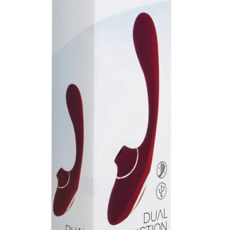 Vibrátor Dual Suction (vínový)
