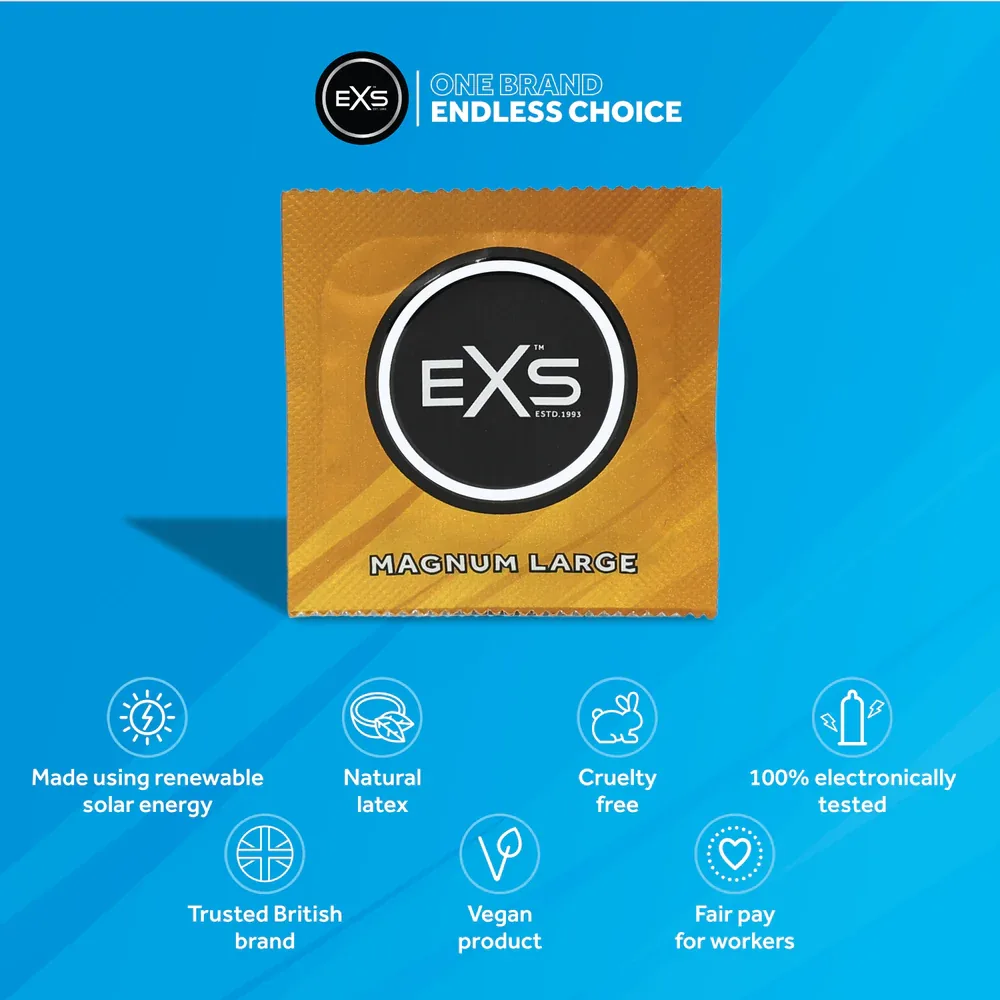 Kondómy EXS Magnum XL (100 ks) – Obrázok 3