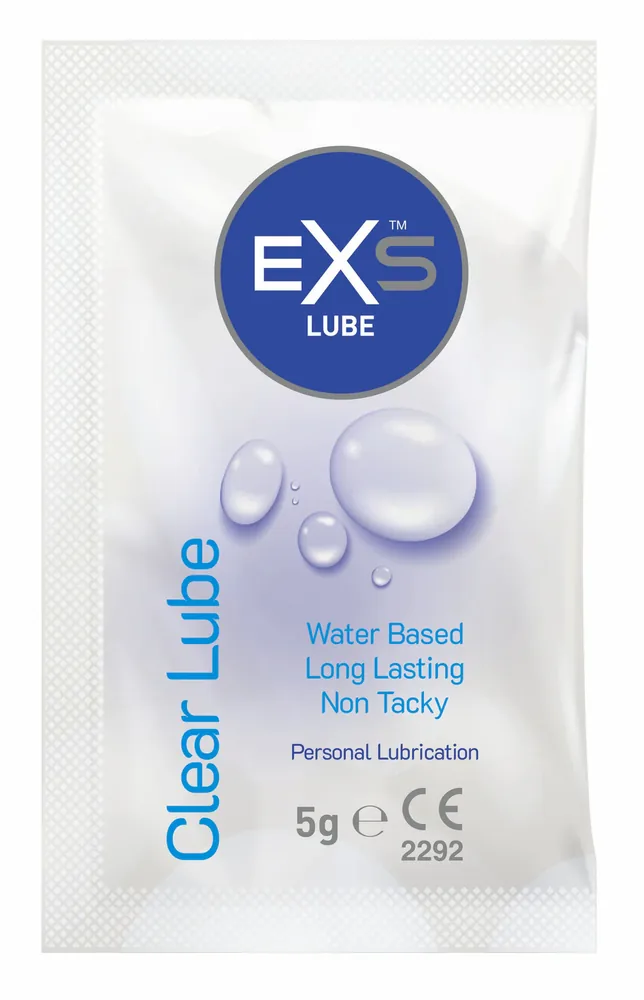 EXS Clear Lube – lubrikačné vrecúška 5 ml, 100 ks – Obrázok 2