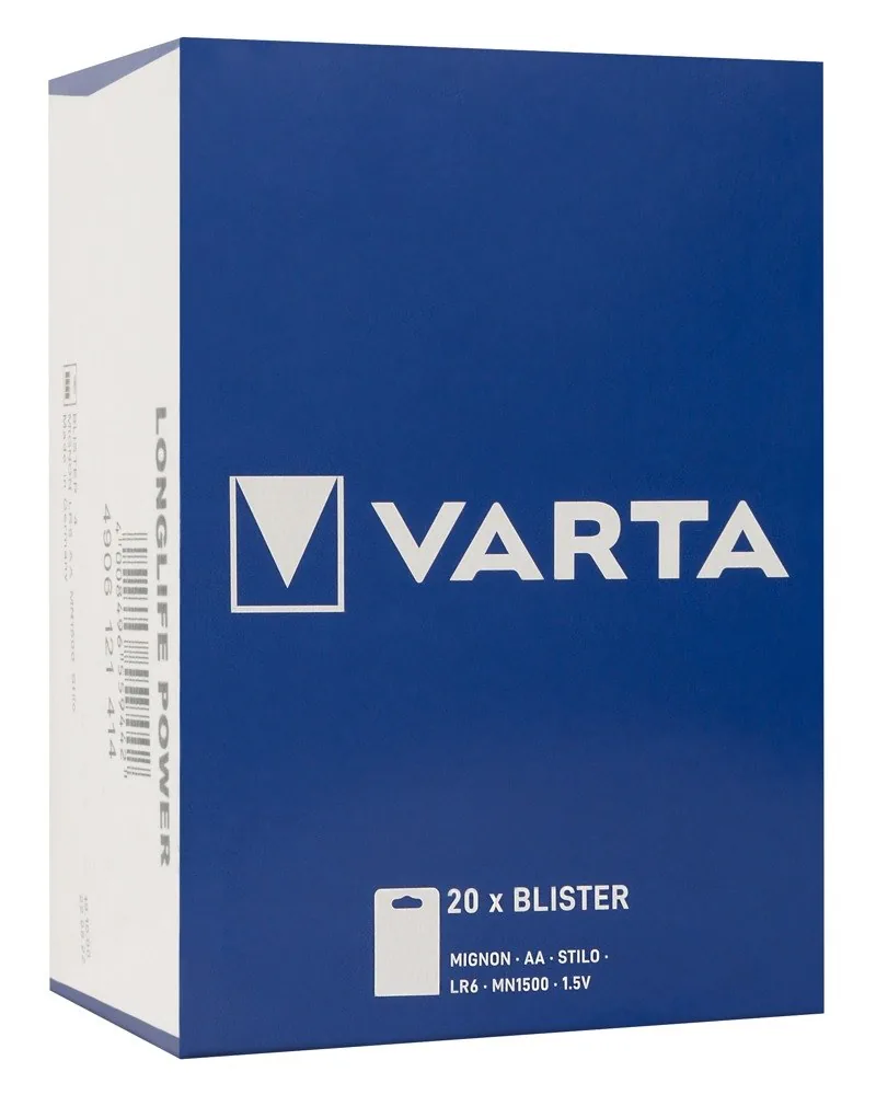 Varta – batéria AA (20× 4 ks)