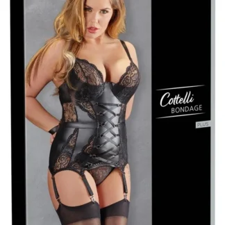 Korzet a nohavičky Cottelli Bondage 90D/XL