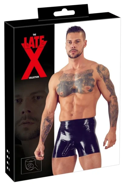 Latexové nohavičky s návlekom a análnym kondómom