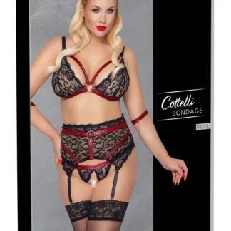 Cottelli Bondage – podväzkový set s pútkami na paže