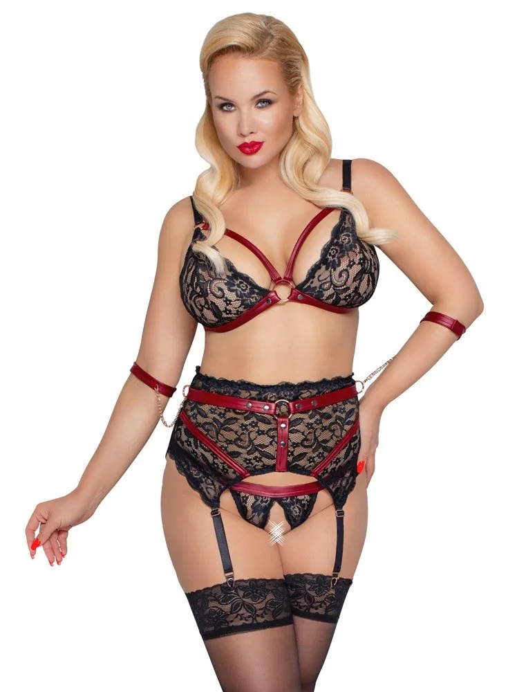 Cottelli Bondage – podväzkový set s pútkami na paže – Obrázok 5