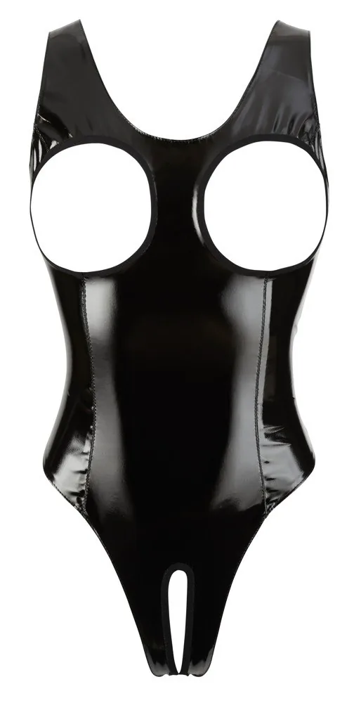 Black Level vinylové body s výrezmi na prsia – Obrázok 3