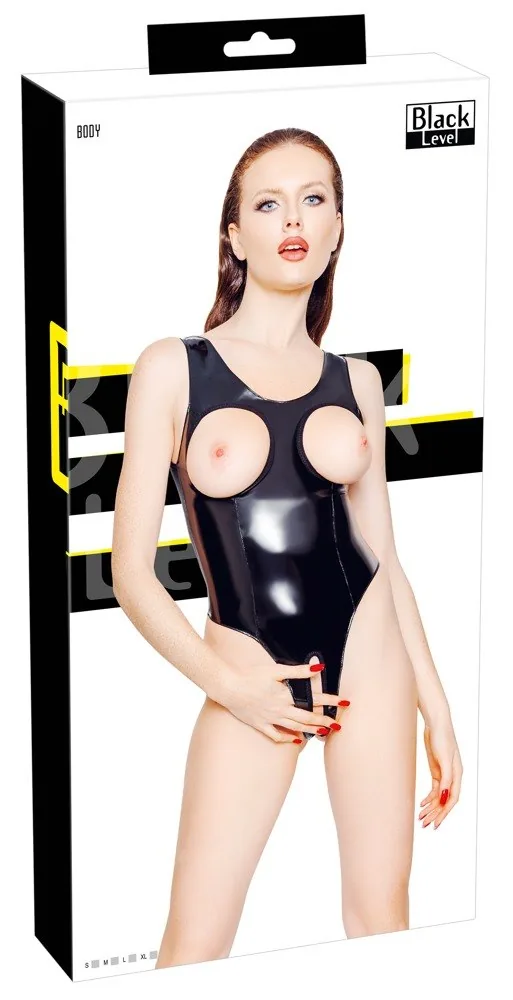 Black Level vinylové body s výrezmi na prsia